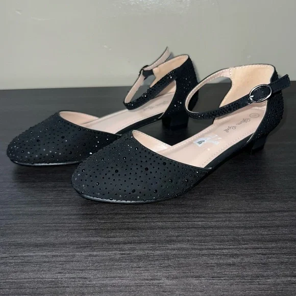 Glam Girl Girls Black Fancy Heels, Size 3 - Picture 6 of 9